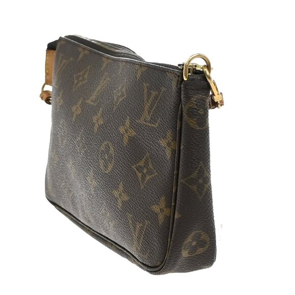 LOUIS VUITTON Pochette Accessoires Hand Bag Monogram Leather BN - Picture 3 of 5